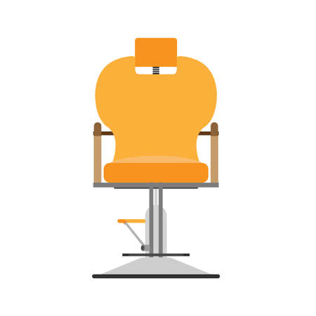 Barber chair vector hair salon hairdresser shop illustration design. Barbershop haircut equipment interior style isolated beautyのイラスト素材