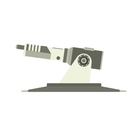 Military gun tank army vehicle illustration turret armored isolated Machine war battle technology.