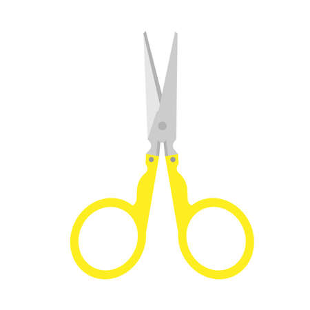 Embroidery, sewing scissor graphic design element illustration.のイラスト素材