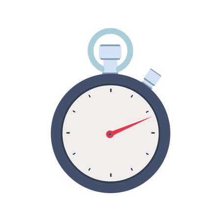 Stopwatch concept icon vector flat illustration design. Isolated on white background.