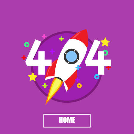 404 rocket error page background text. Found service information website graphic banner isolated....