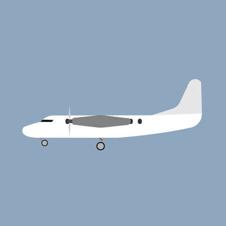 Plane travel transportation vector airliner side view. Flat business aviation transport isolatedのイラスト素材