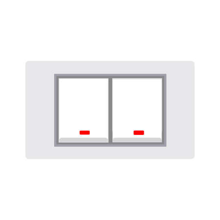 Light switch electrical interior equipment flat sign vector iconのイラスト素材