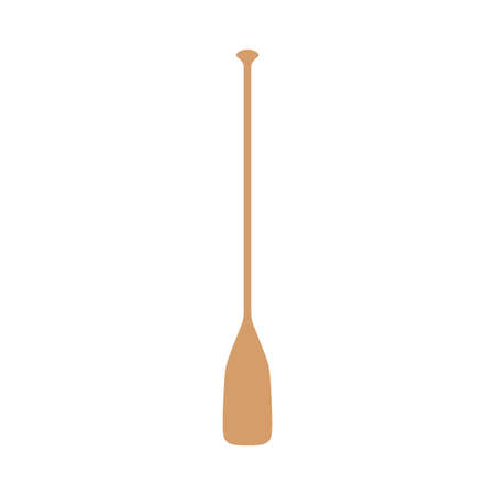 Canoe boat paddle kayak vector art flat icon. Simple wooden silhouette oar rowing isolatedのイラスト素材