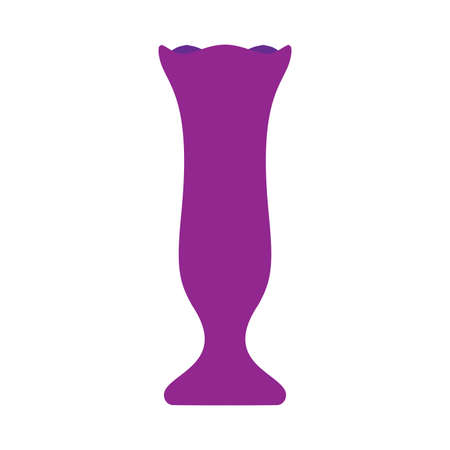 Vase style flat element closeup icon. Vector jug silhouette isolated whiteのイラスト素材