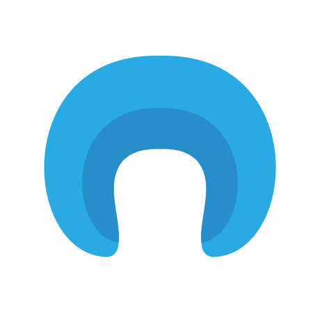 Neck pillow comfortable relax soft care vector icon. Healthy orthopedic plane supportのイラスト素材