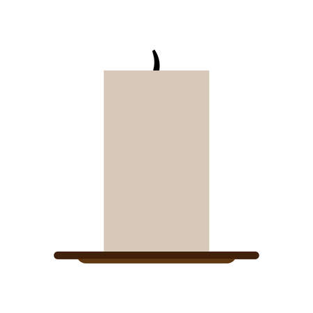 Ð¡andlestick holder decoration traditional symbol religious flat brass candle vector icon. Elegant ancient  luxury lightのイラスト素材