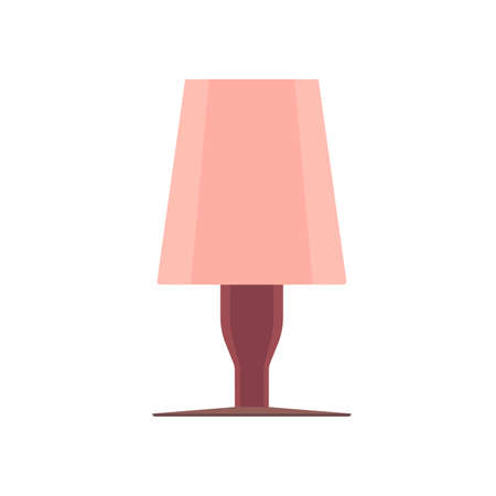 Lamp bedside light vector art isolated. Interior equipment icon front view furniture elegance illuminationのイラスト素材