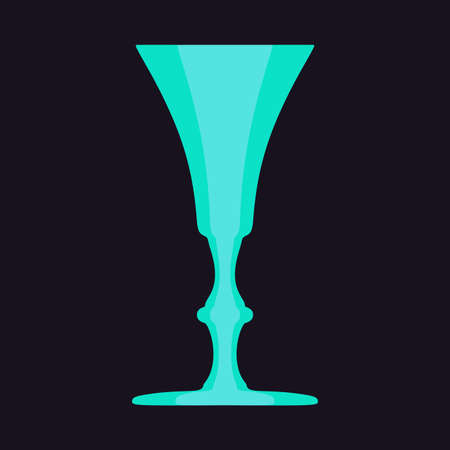 Glassware vector icon drink isolated illustration. Glass flask alcohol transparent liquid bar cocktail wine. Pub party mugのイラスト素材