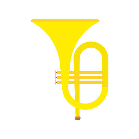 Horn Instrument Vector Icon Musical Classical Orchestra Brass Band Cartoon Acoustic Golden Tuba Fanfare Equipment Bass Tasmeemme Com