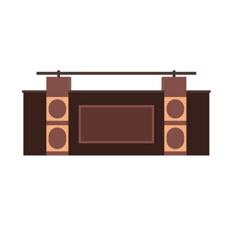 Reception desk vector icon front. Hotel counter office service interior. Lobby table administrator assistance. Hall furniture standのイラスト素材