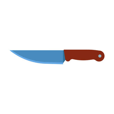 Knife vector cooking equipment flat icon. Dinner kitchen isolated cutlery restaurant blade. Food handle dishwate utensilのイラスト素材