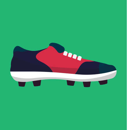 Sneaker shoe front view vector red icon. Sport pair fashion design footwear athletic clothing running. Exercise boot setのイラスト素材