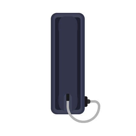 Wall telephone vector communication icon. Office phone business design. Equipment cartoon home interior technologyのイラスト素材