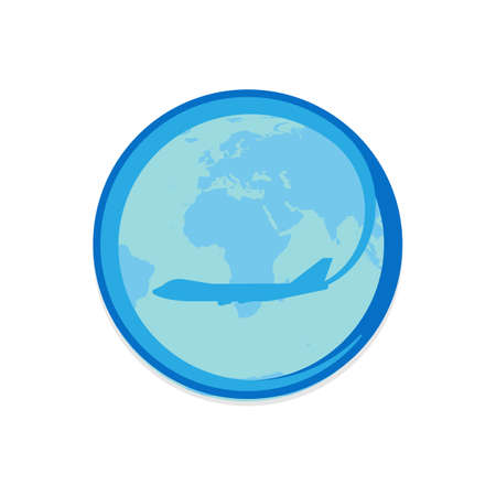 Plane logo vector travel fly design symbol concept. Aviation vacation airline company modern sign. Brand agency corporate websiteのイラスト素材