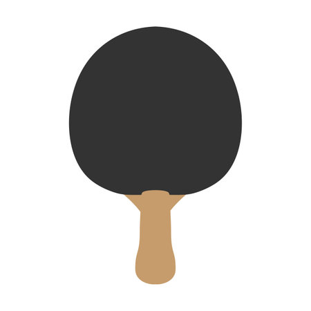 Table tennis handle rubber club simple sporting emblem game racket iconのイラスト素材