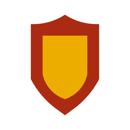 Shield vector icon symbol illustration design. Security sign shield protection badge icon. Defense guard royal emblem logo. Graphic element shape decoration guarantee silhouette blank business signのイラスト素材