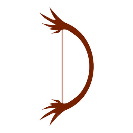 Bow for shooting arrow vector sport illustration vector icon.