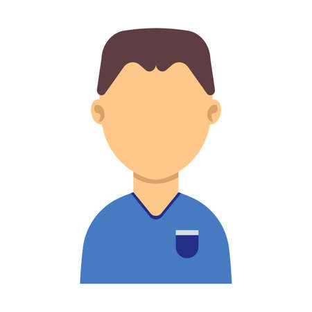 Avatar man person face icon vector illustration head character. Cartoon human portrait profile avatar user man isolated white. Adult silhouette human face clipart icon character. Headshot elementのイラスト素材