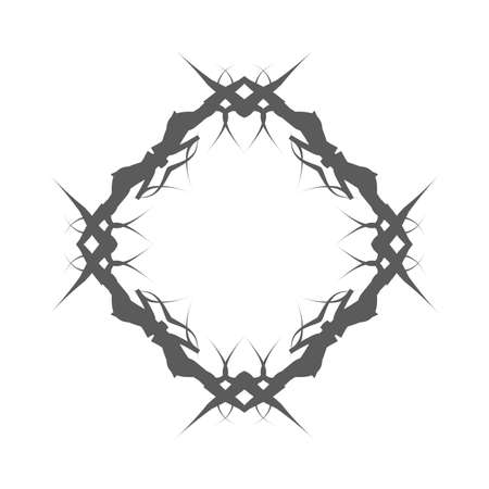 Border frame vector design illustration element decoration art. Abstract ornament border frame retro vintage swirl antique corner. Decorative pattern floral filigree graphic shape elegant bannerのイラスト素材