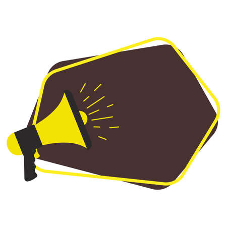 Referral and badges. Shopping friends badge with megaphone isolated sticker refer program referral recommendations or salesperson icon business marketing program friend label. Suggestions vector referのイラスト素材