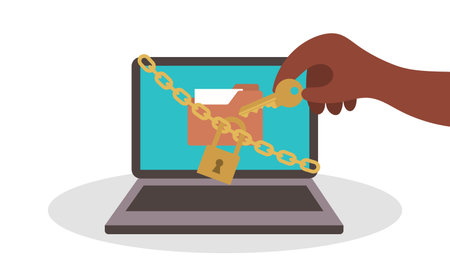 Hacker cyber theft and social fraud network hack. Computer password thief and criminal internet...