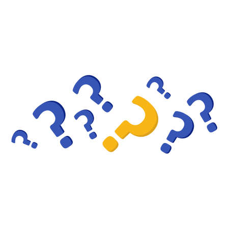 Question mark vector illustration graphic sign concept problem. FAQ creative help support answer. Information query business idea element art. Quotation creativity search pictogram abstractのイラスト素材