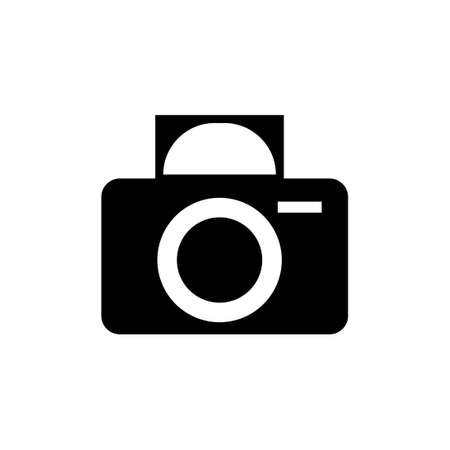 Photo vector icon and photograph symbol illustration. Camera film picture technology and web image...