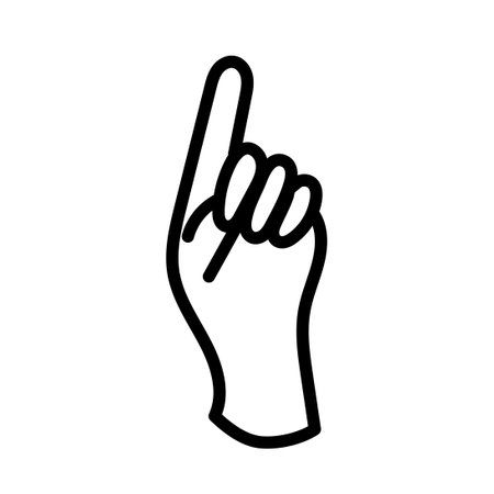 Human hand vector person icon illustration isolated white. Thumb human hand silhouette signature concept arm group. Drawing male cartoon body part icon anatomy gesturing healthcare artのイラスト素材