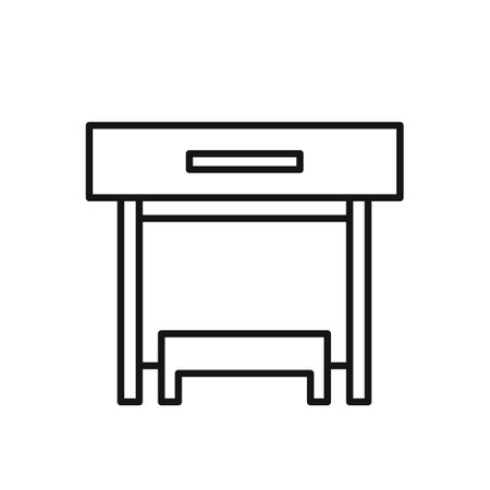 Bus stop line icon isolated on white background. Black flat thin icon on modern outline style. Linear symbol and editable stroke. Simple and pixel perfect stroke vector illustration. Web sign designのイラスト素材