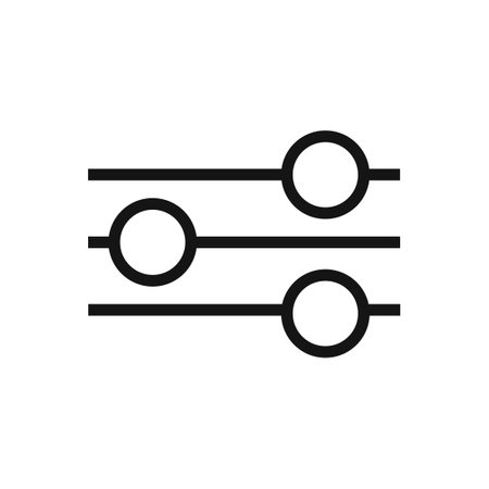 Options line icon isolated on white background. Black flat thin icon on modern outline style. Linear symbol and editable stroke. Simple and pixel perfect stroke vector illustration.のイラスト素材