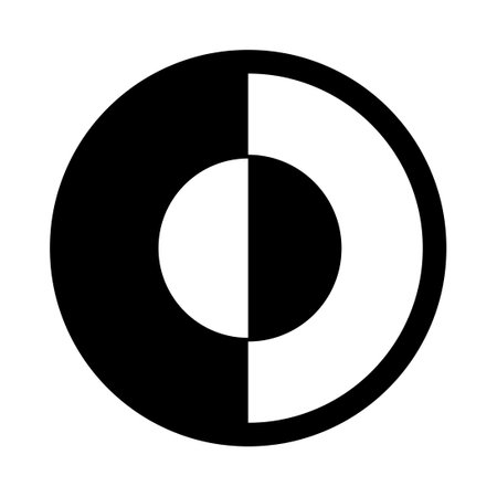 Invert mode icon line isolated on white background. Black flat thin icon on modern outline style. Linear symbol and editable stroke. Simple and pixel perfect stroke vector illustration.のイラスト素材