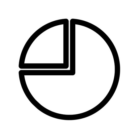 Pie chart icon line isolated on white background. Black flat thin icon on modern outline style. Linear symbol and editable stroke. Simple and pixel perfect stroke vector illustrationのイラスト素材