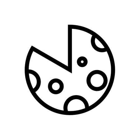 Round cheese icon line isolated on white background. Black flat thin icon on modern outline style. Linear symbol and editable stroke. Simple and pixel perfect stroke vector illustrationのイラスト素材
