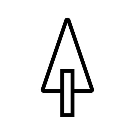 Forest tree icon line isolated on white background. Black flat thin icon on modern outline style. Linear symbol and editable stroke. Simple and pixel perfect stroke vector illustrationのイラスト素材