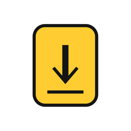 Download line icon isolated on white background. Black flat thin icon on modern outline style. Linear symbol and editable stroke. Simple and pixel perfect stroke vector illustration.のイラスト素材