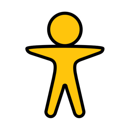 Accessibility line icon isolated on white background. Black flat thin icon on modern outline style. Linear symbol and editable stroke. Simple and pixel perfect stroke vector illustration.のイラスト素材