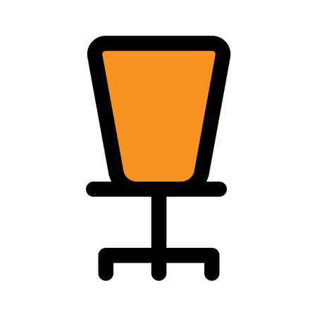 Office chair icon line isolated on white background. Black flat thin icon on modern outline style. Linear symbol and editable stroke. Simple and pixel perfect stroke vector illustrationのイラスト素材