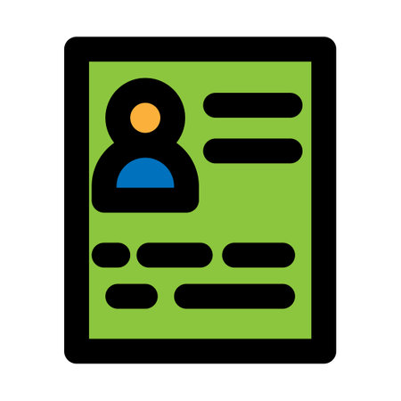 Resume icon line isolated on white background. Black flat thin icon on modern outline style. Linear symbol and editable stroke. Simple and pixel perfect stroke vector illustrationのイラスト素材