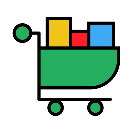 Full shopping cart icon line isolated on white background. Black flat thin icon on modern outline style. Linear symbol and editable stroke. Simple and pixel perfect stroke vector illustrationのイラスト素材