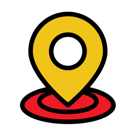 Map location icon line isolated on white background. Black flat thin icon on modern outline style. Linear symbol and editable stroke. Simple and pixel perfect stroke vector illustrationのイラスト素材