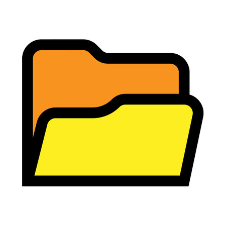 Office folder icon line isolated on white background. Black flat thin icon on modern outline style. Linear symbol and editable stroke. Simple and pixel perfect stroke vector illustrationのイラスト素材