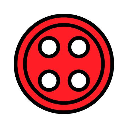 Button for clothes icon line isolated on white background. Black flat thin icon on modern outline style. Linear symbol and editable stroke. Simple and pixel perfect stroke vector illustrationのイラスト素材