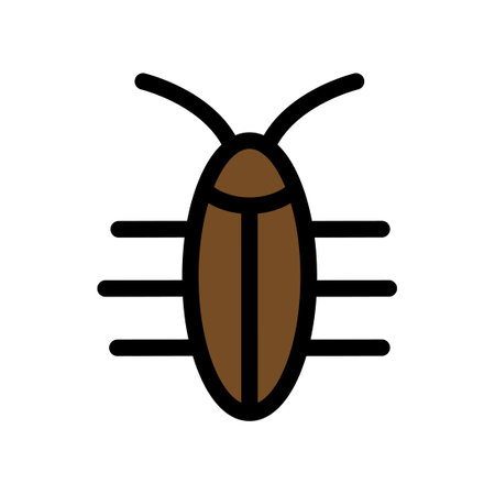 Bug icon line isolated on white background. Black flat thin icon on modern outline style. Linear symbol and editable stroke. Simple and pixel perfect stroke vector illustrationのイラスト素材