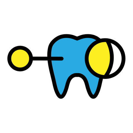 Dental analysis icon line isolated on white background. Black flat thin icon on modern outline style. Linear symbol and editable stroke. Simple and pixel perfect stroke vector illustration.のイラスト素材
