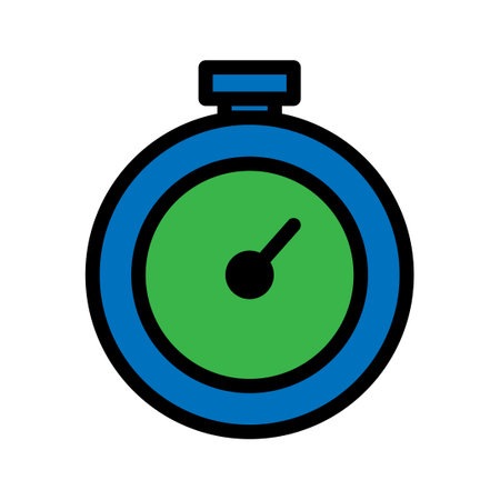 Stopwatch line icon isolated on white background. Black flat thin icon on modern outline style. Linear symbol and editable stroke. Simple and pixel perfect stroke vector illustrationのイラスト素材