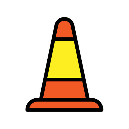 Traffic cone icon line isolated on white background. Black flat thin icon on modern outline style. Linear symbol and editable stroke. Simple and pixel perfect stroke vector illustrationのイラスト素材