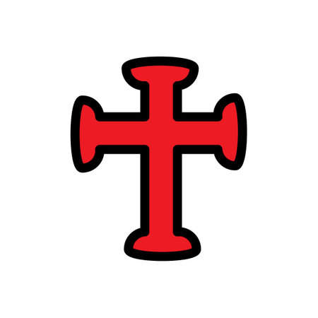 Cross line icon isolated on white background. Black flat thin icon on modern outline style. Linear symbol and editable stroke. Simple and pixel perfect stroke vector illustrationのイラスト素材