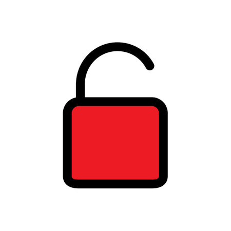 Unlock padlock line icon isolated on white background. Black flat thin icon on modern outline style. Linear symbol and editable stroke. Simple and pixel perfect stroke vector illustration.のイラスト素材