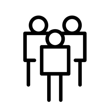 Customer vector line icon business service illustration. Outline client sign and person communication support. Thin marketing design online adn feedback loyalty managementのイラスト素材